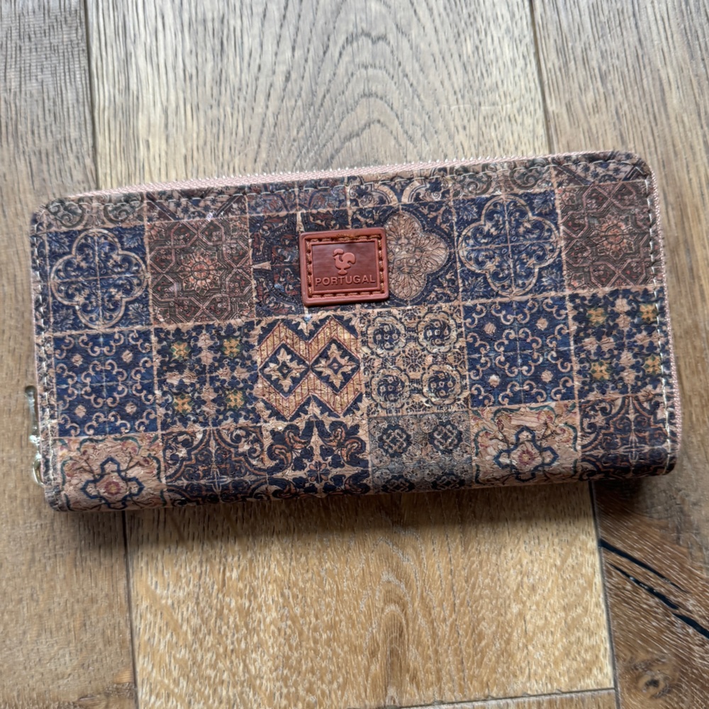 PORTUGAL Wallet Colorful Cork NWOT